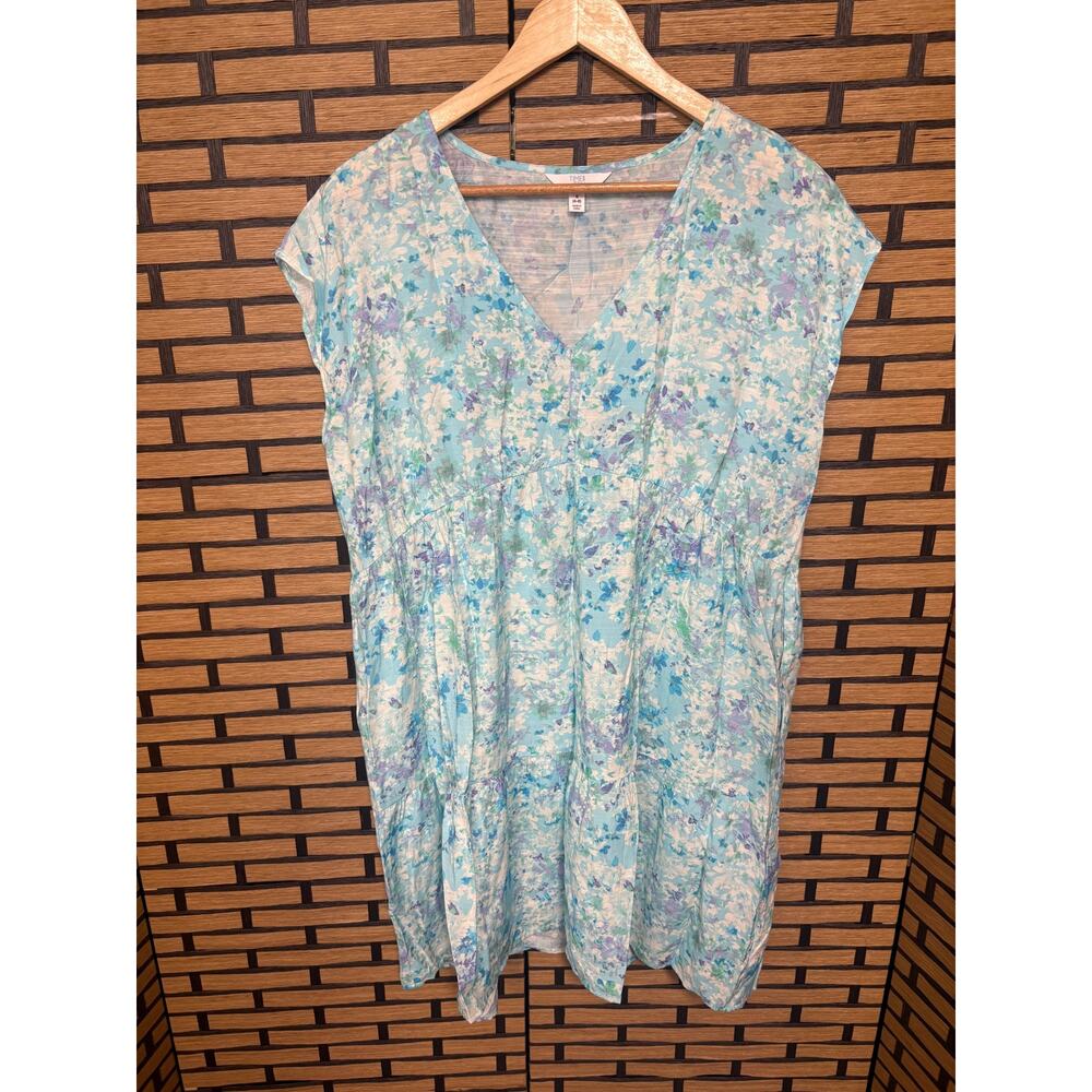 TIme & Tru Blue Floral Dress Size Small
